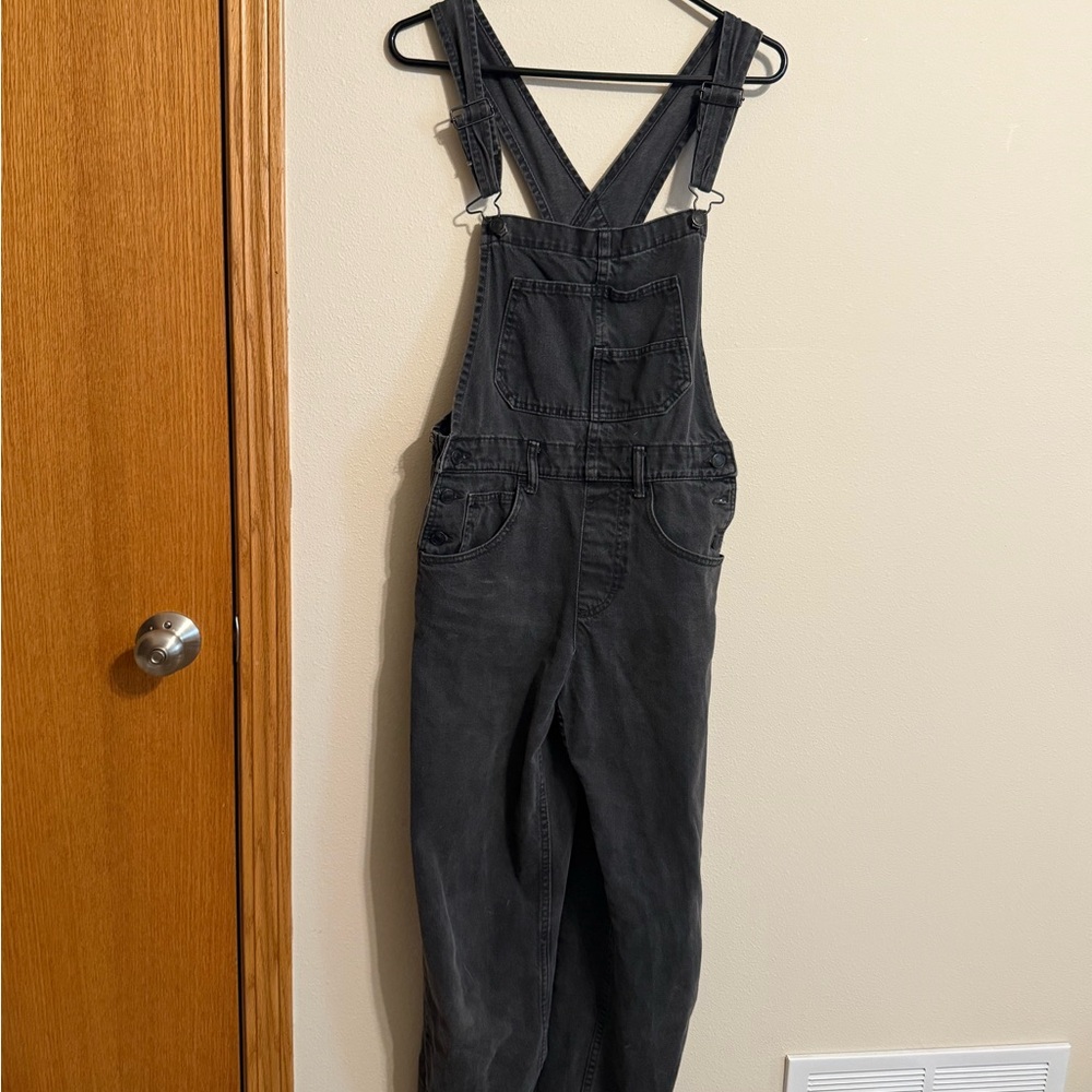 Free People Ziggy Charcoal Denim Overalls - XS